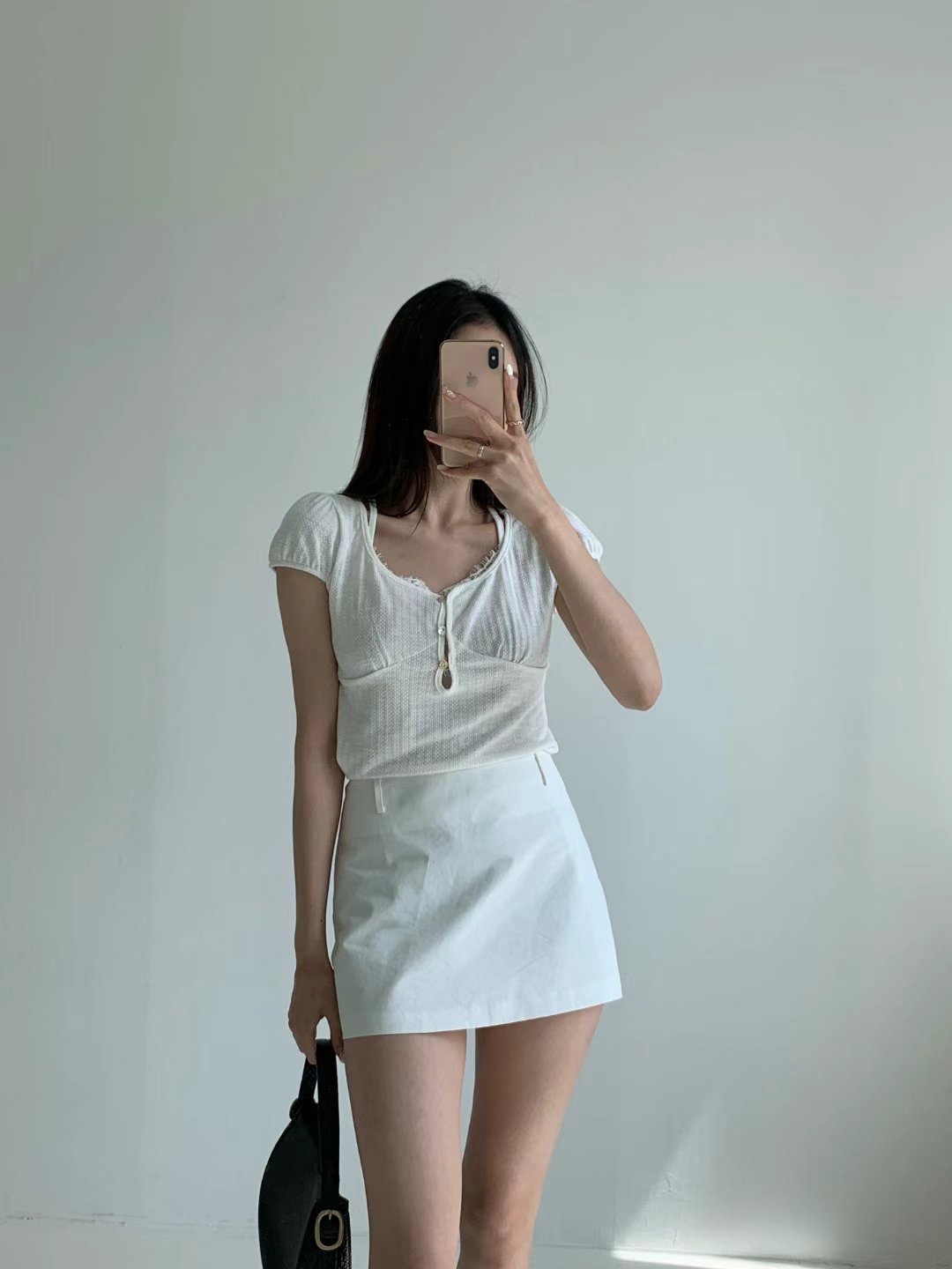 IGOTC-아가씨-T東大門㊣代購女士新款25春夏推薦襯衫蕾絲衫IGOTC-아가씨-T襯衫/蕾絲衫