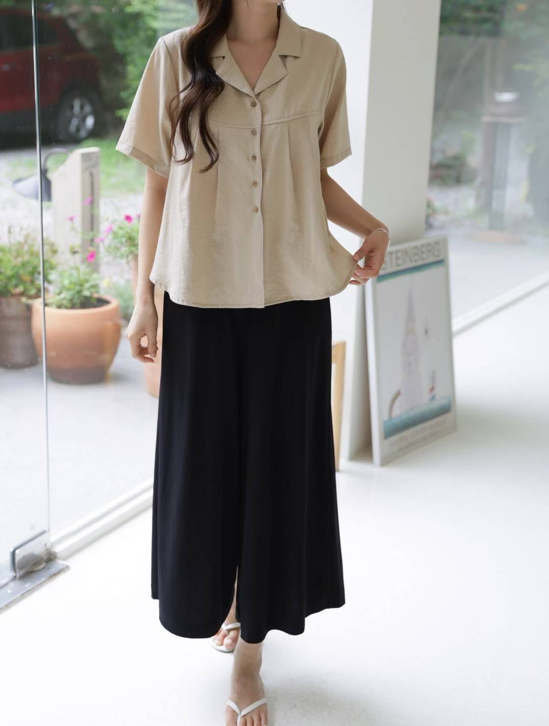 MU 뮤-T韓國代購㊣女士新品25春夏職業休閑真品襯衫蕾絲衫MU 뮤-T襯衫/蕾絲衫圖色2