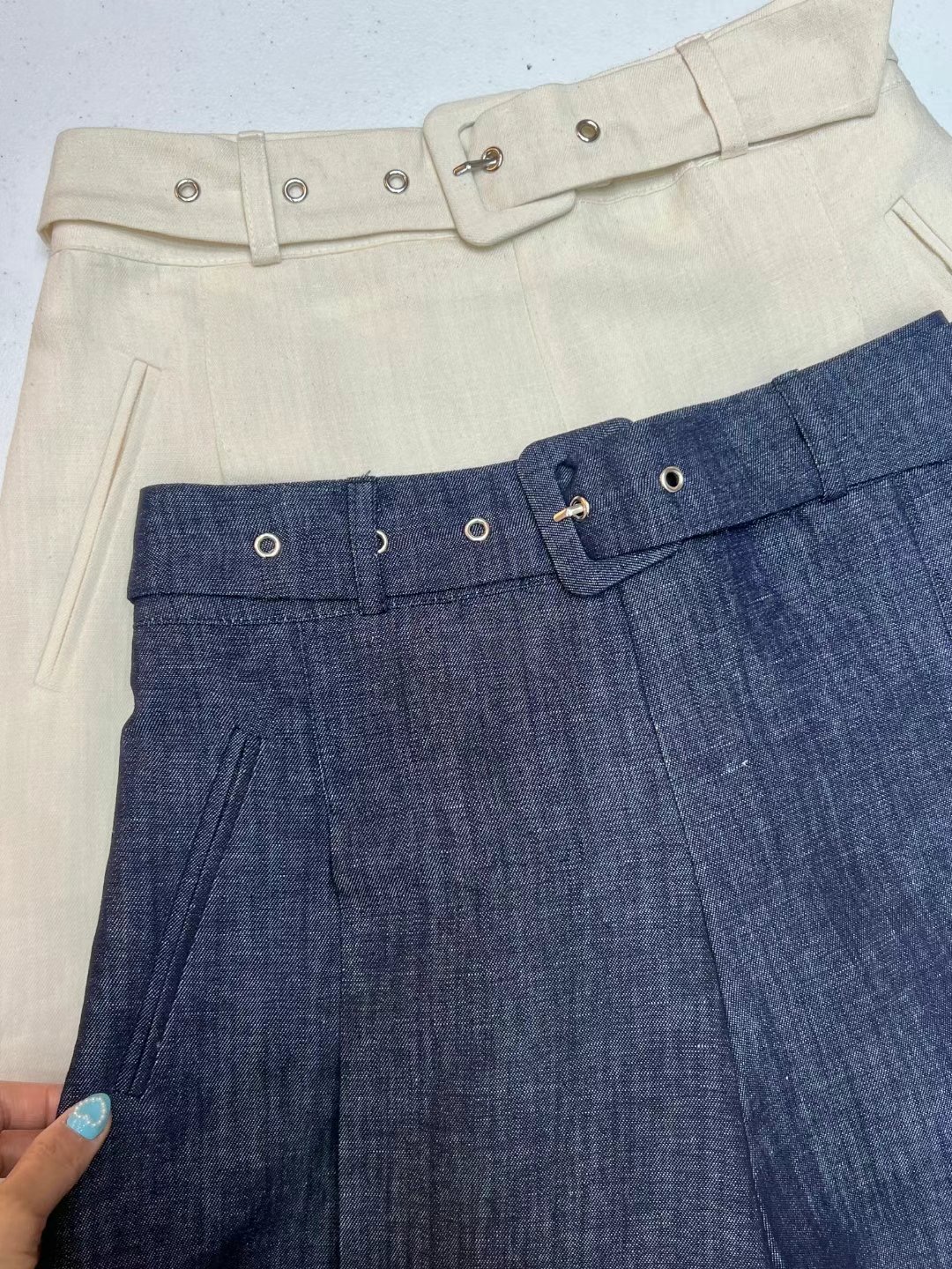 SOOMANCHAE-수만채-T東大門㊣實拍女裝新品真品短褲含腰帶SOOMANCHAE短褲