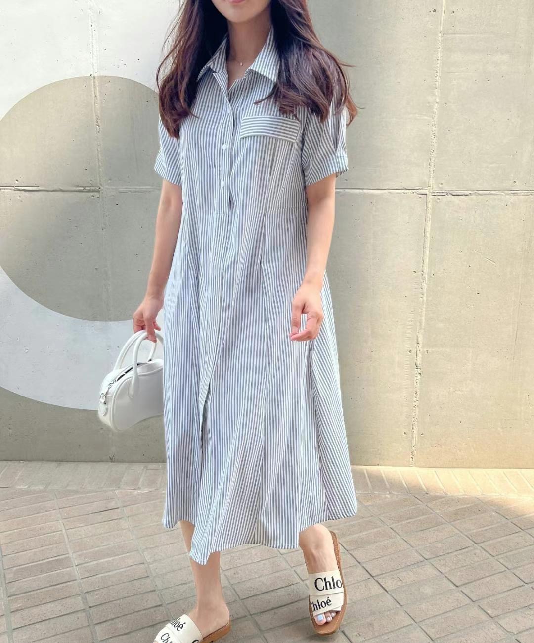 MU 뮤-T韓國代購㊣女裝新品時尚休閑職業熱賣推薦25春夏連衣裙MU 뮤-T連衣裙圖色2