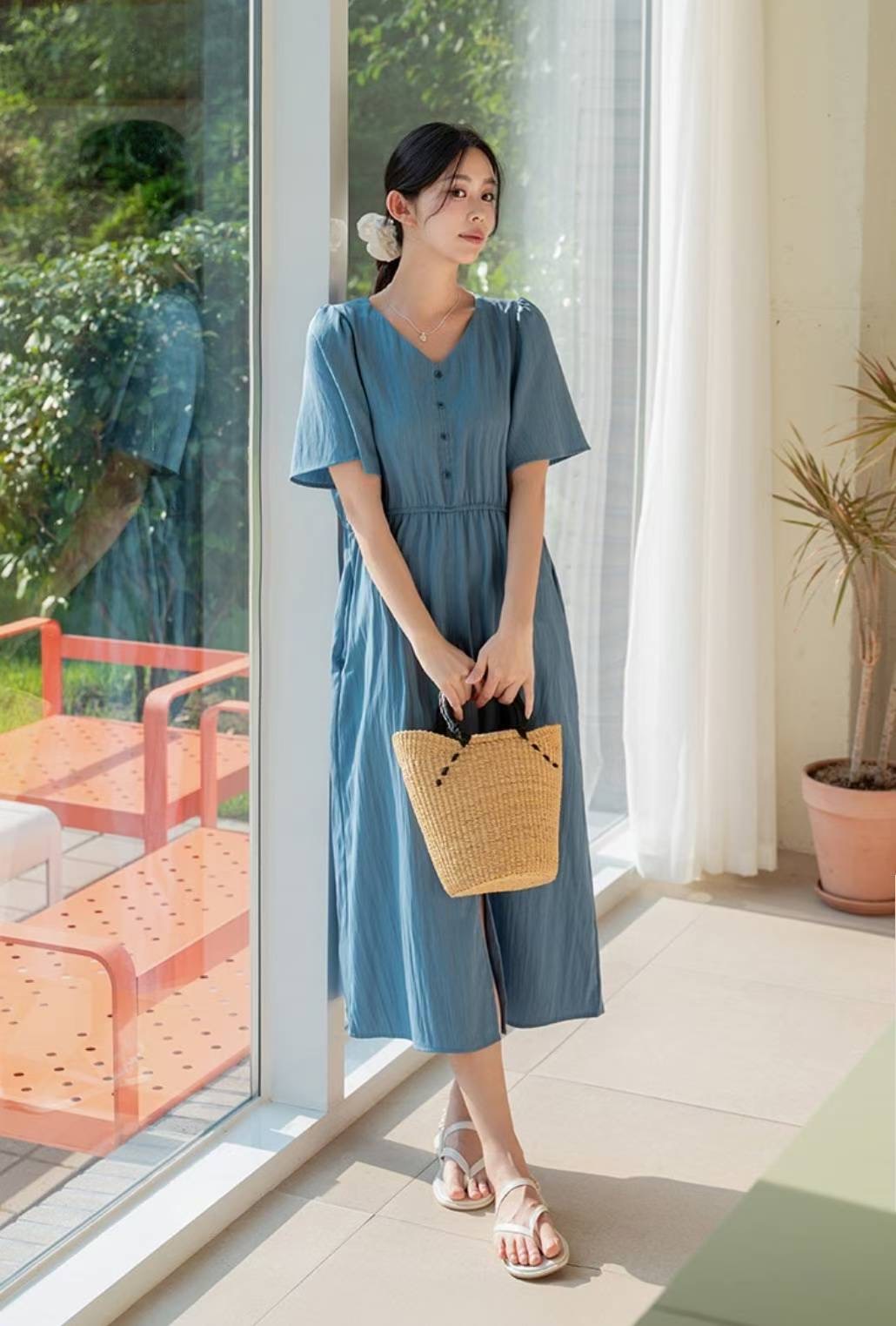 MU 뮤-T東大門㊣實拍女士新款職業真品25春夏人氣時尚連衣裙MU 뮤-T連衣裙