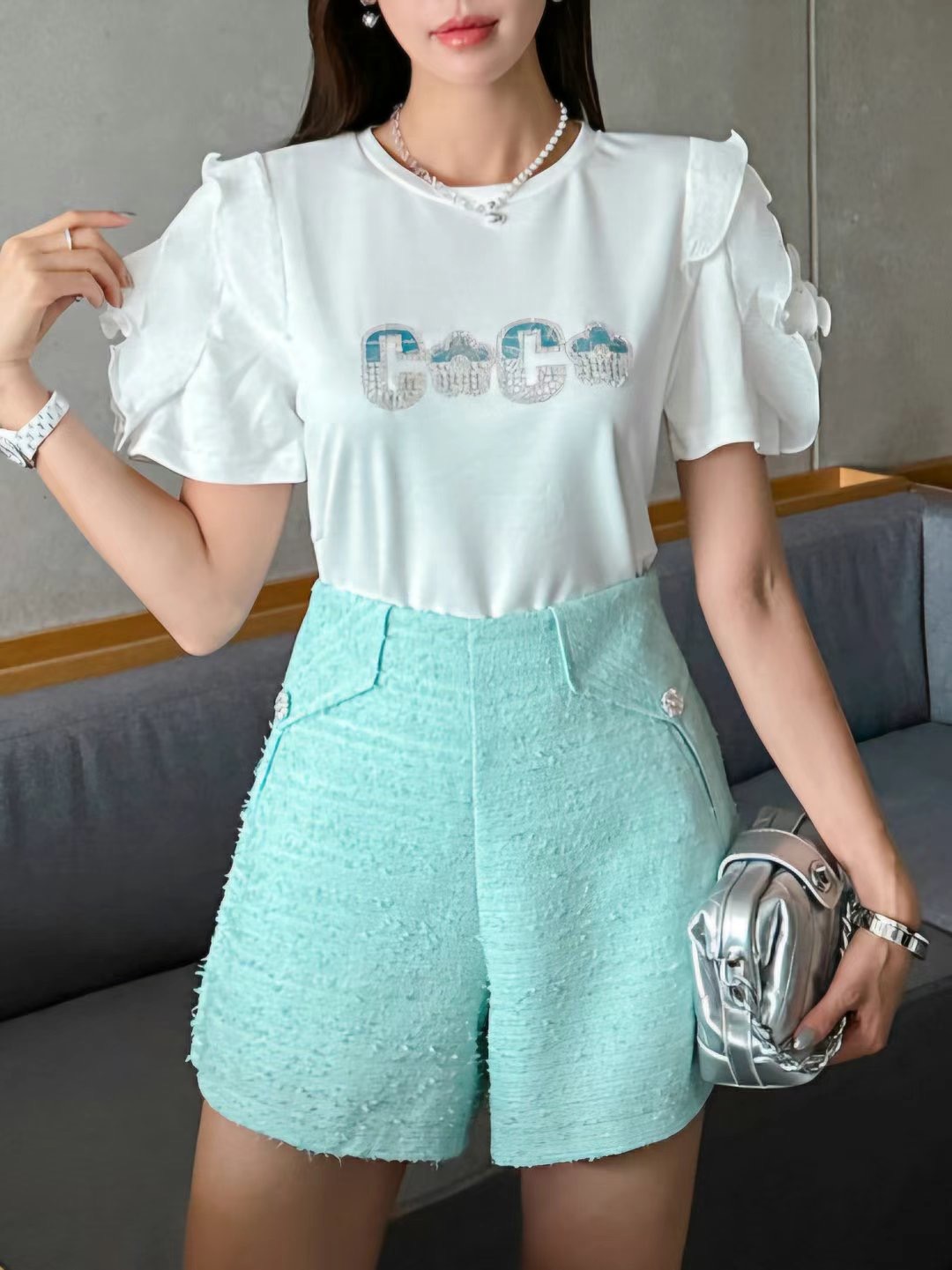 SOOMANCHAE-수만채-T東大門㊣直郵女士新品人氣休閑熱賣短褲SOOMANCHAE短褲