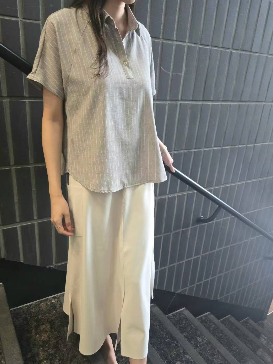 MU 뮤-T韓國直郵㊣女裝新品推薦25春夏休閑熱賣襯衫蕾絲衫MU 뮤-T襯衫/蕾絲衫