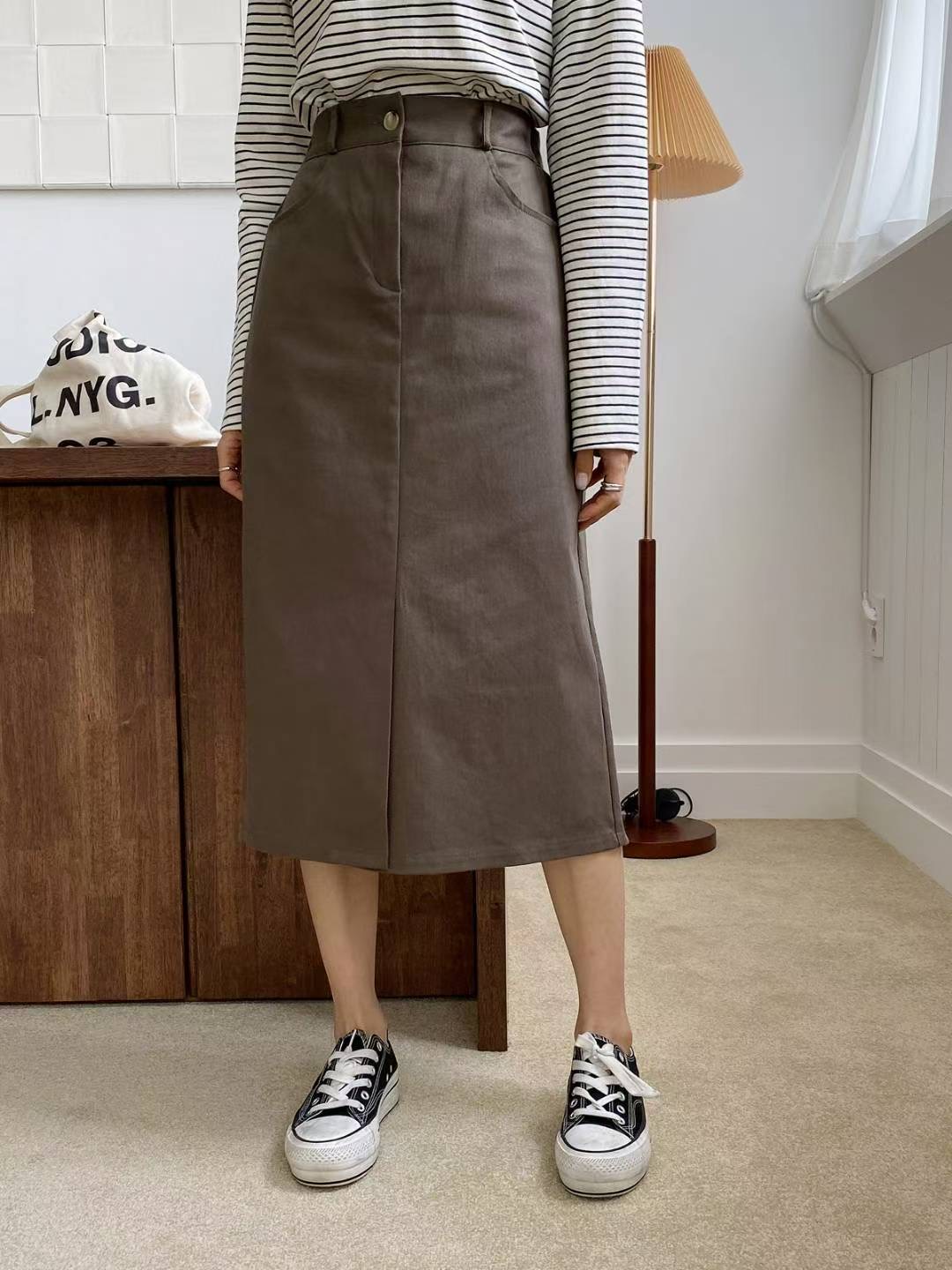 STELLA SKIRT東大門㊣代購女裝新款25春夏休閑半身裙中短裙STELLA SKIRT半身裙/中短裙圖色3