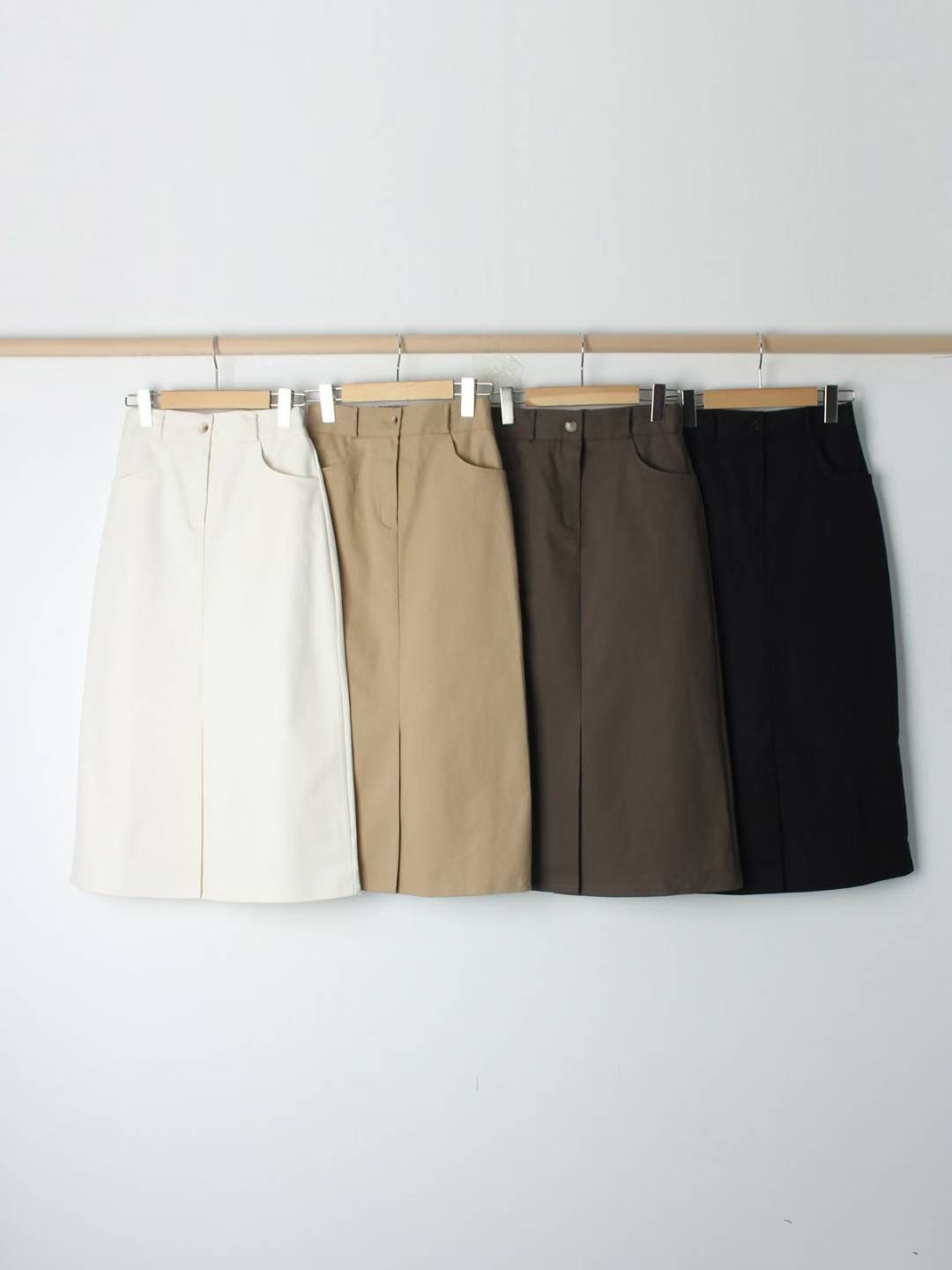STELLA SKIRT東大門㊣代購女裝新款25春夏休閑半身裙中短裙STELLA SKIRT半身裙/中短裙圖色4左四色