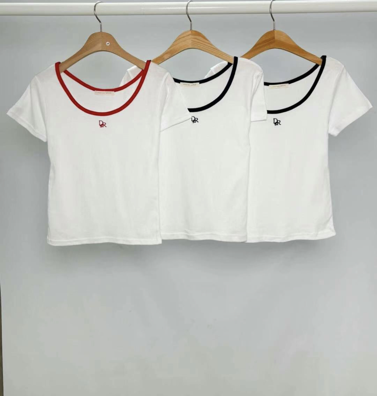 PASTELDEER韓國直郵㊣女士新款熱賣推薦25春夏職業真品T恤短款PASTELDEERT恤圖色3左三色
