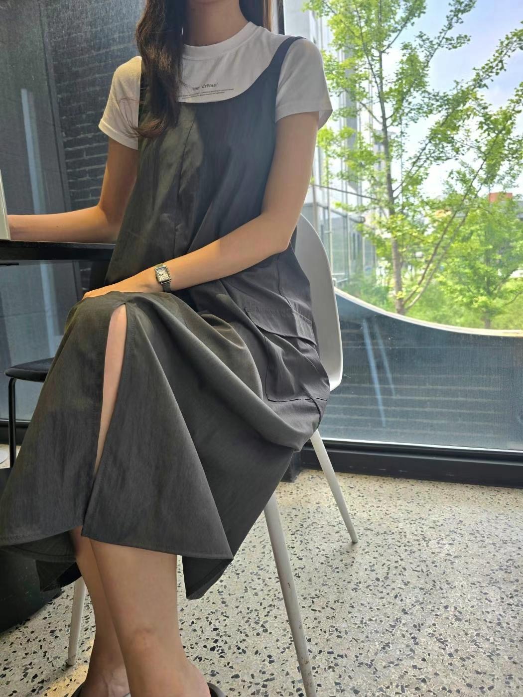 MU 뮤-T韓國代購㊣女士新款職業時尚真品25春夏人氣連衣裙MU 뮤-T連衣裙
