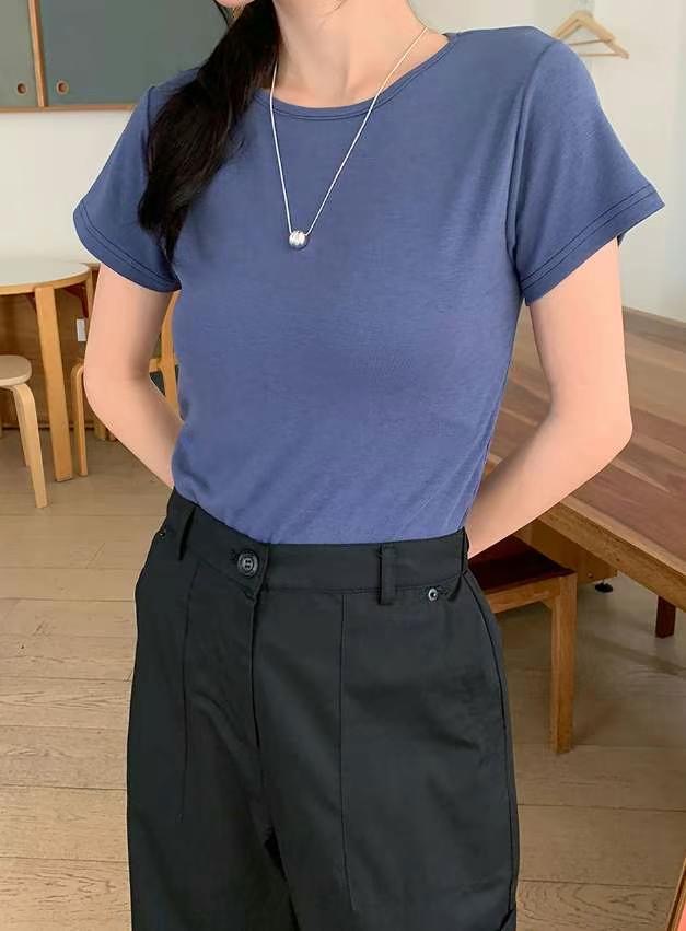 PASTELDEER東大門㊣代購女士新款職業人氣時尚熱賣休閑T恤花朵PASTELDEERT恤圖色5