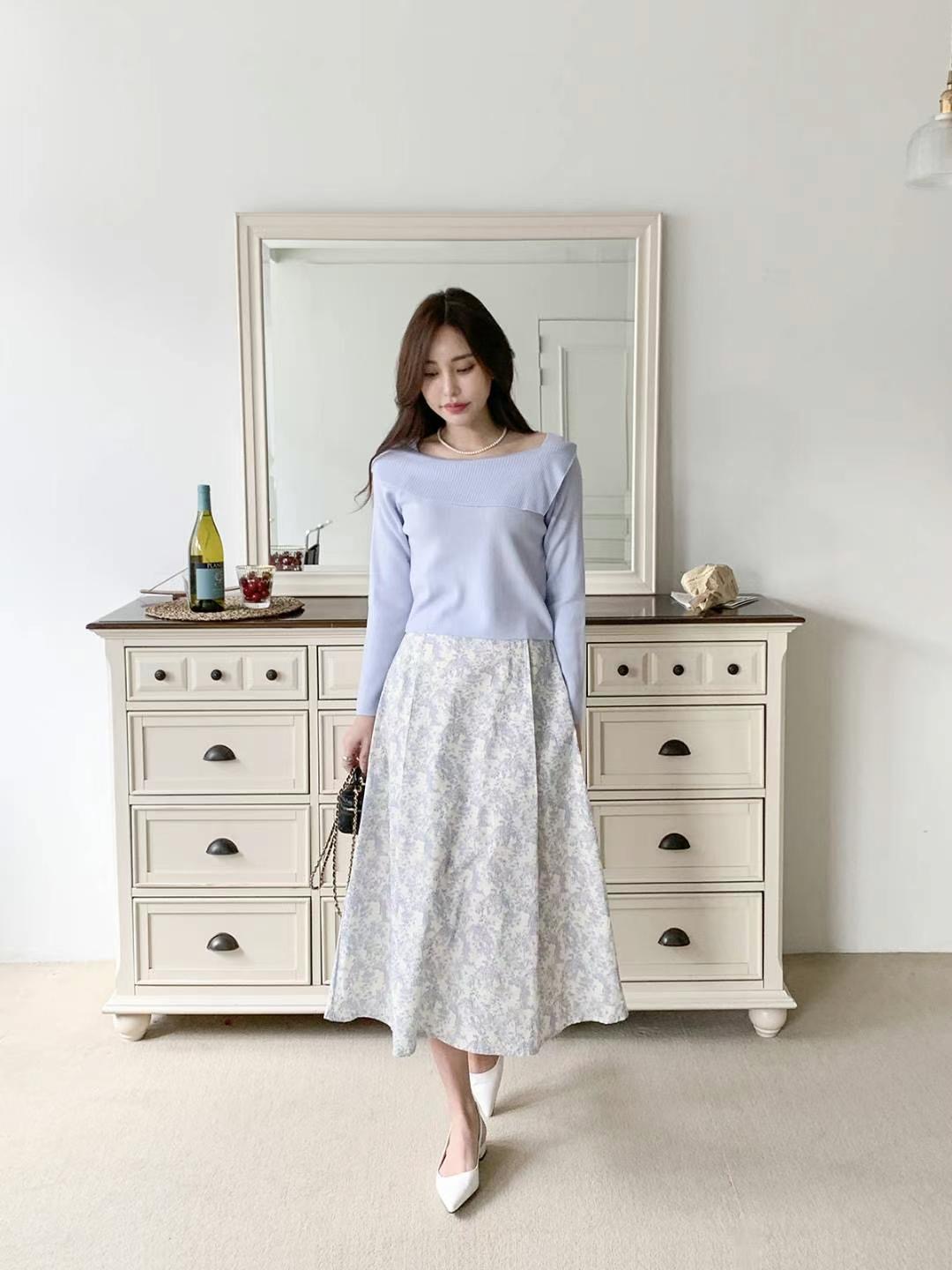 STELLA SKIRT韓國代購㊣女士新款熱賣真品25春夏推薦時尚長裙STELLA SKIRT長裙