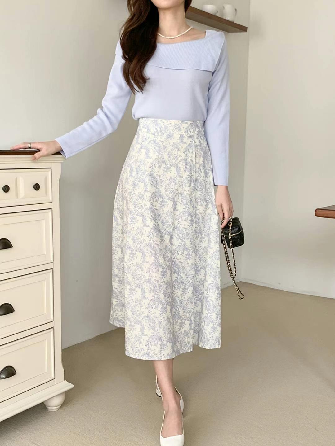 STELLA SKIRT韓國代購㊣女士新款熱賣真品25春夏推薦時尚長裙STELLA SKIRT長裙