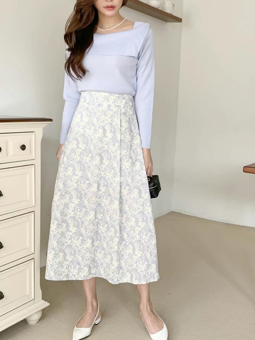 STELLA SKIRT韓國代購㊣女士新款熱賣真品25春夏推薦時尚長裙STELLA SKIRT長裙