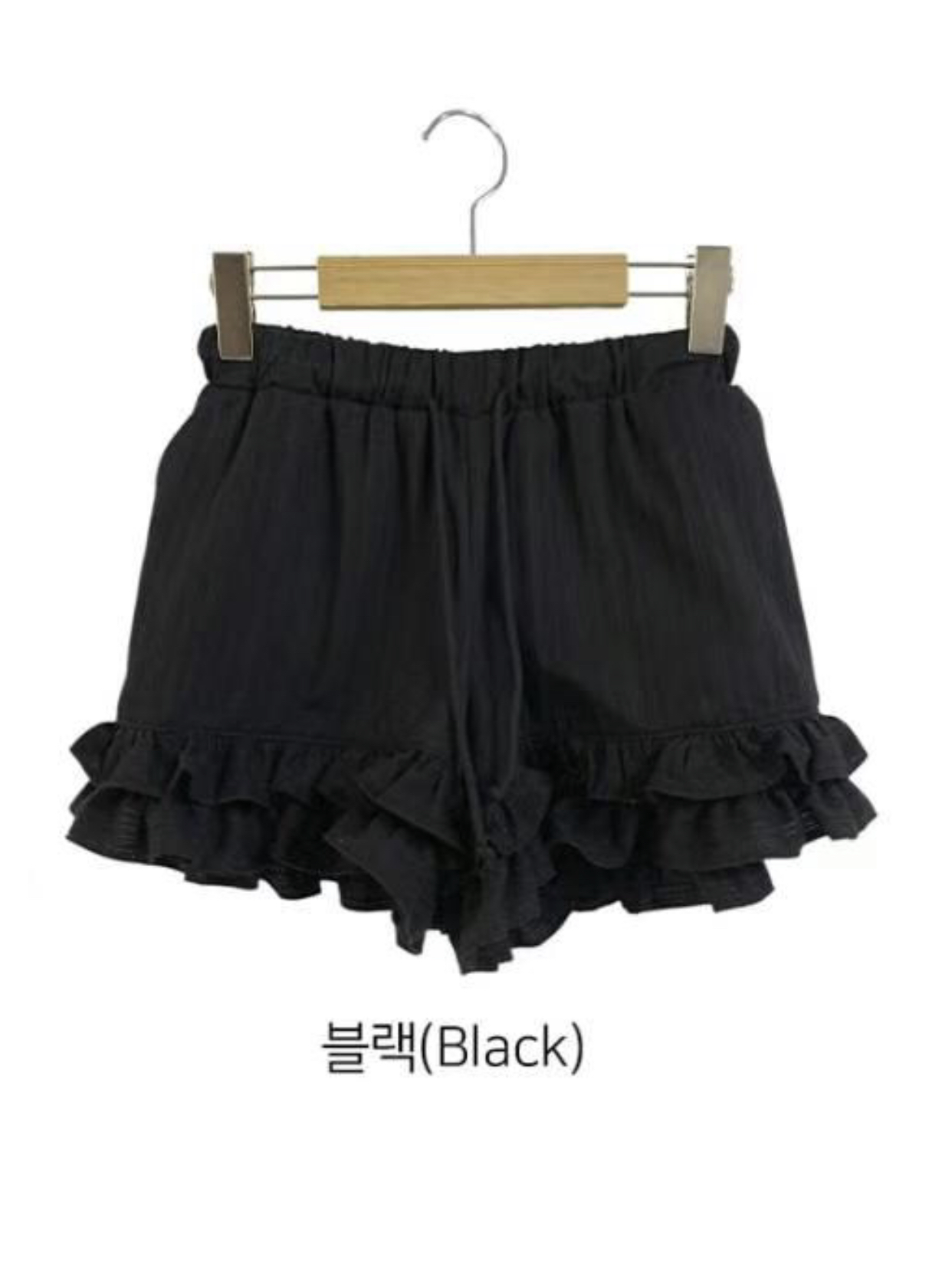 STELLA SKIRT韓國代購㊣女士新款熱賣休閑短褲奶油色荷葉邊STELLA SKIRT短褲圖色2