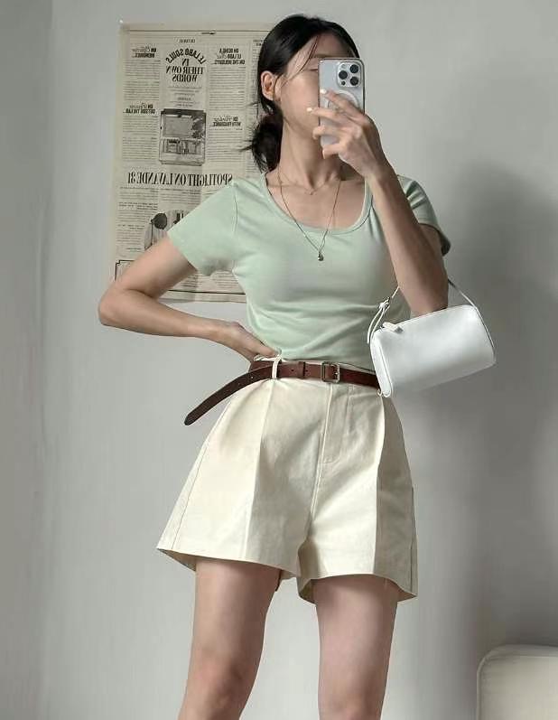 PASTELDEER韓國直郵㊣女裝新款25春夏真品休閑職業T恤莫代爾PASTELDEERT恤