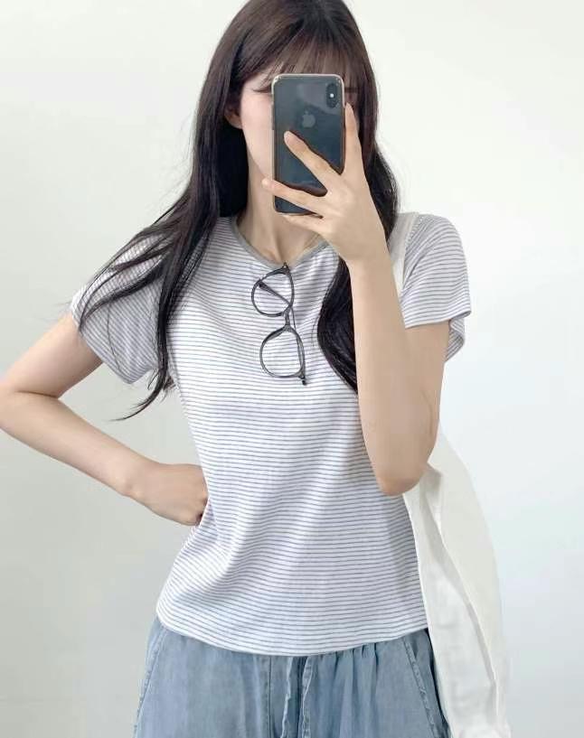 PASTELDEER韓國代購㊣女裝新款熱賣人氣時尚推薦25春夏職業T恤PASTELDEERT恤