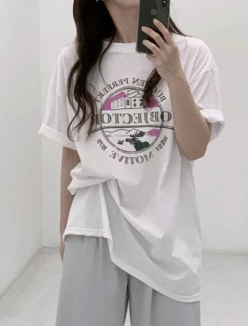 PASTELDEER東大門㊣代購女士新款職業時尚推薦休閑人氣熱賣T恤PASTELDEERT恤圖色2