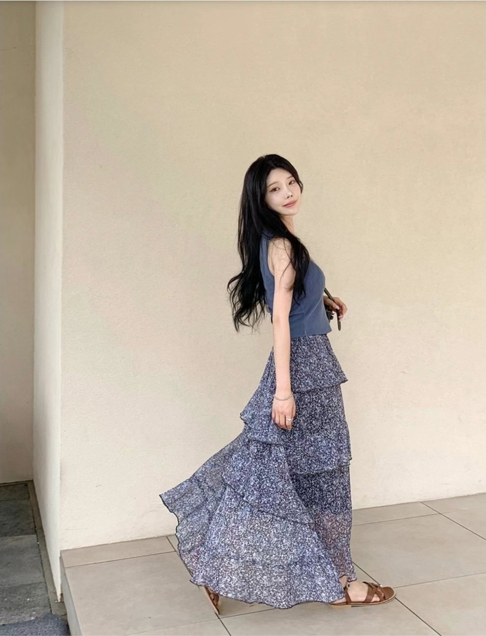SPARK東大門㊣直郵女士新款職業人氣真品25春夏熱賣時尚長裙SPARK長裙