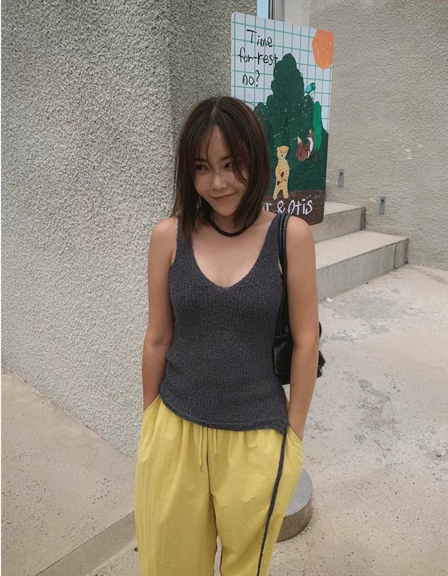 SPARK韓國代購㊣女士新款休閑25春夏時尚熱賣真品推薦吊帶背心SPARK吊帶/背心