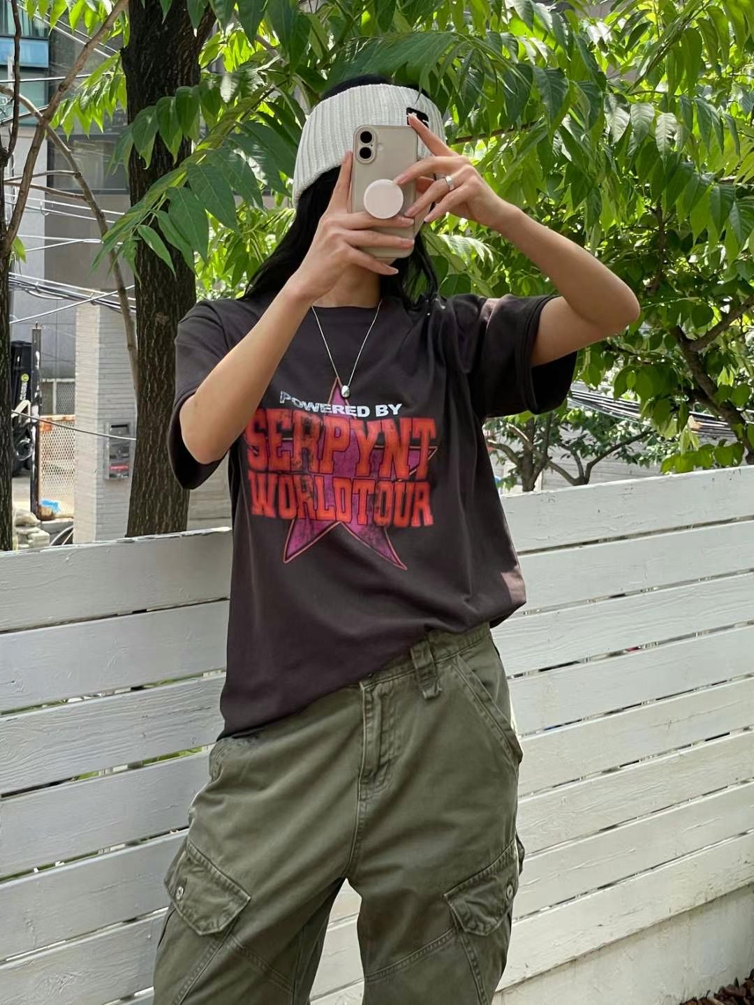 FIRST MOON韓國代購㊣女裝新款時尚職業推薦25春夏熱賣T恤FIRST MOONT恤