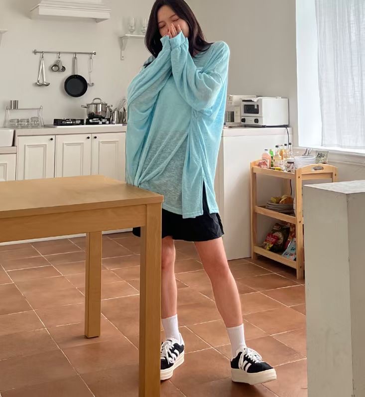 끌 벅지韓國代購㊣女裝新品時尚人氣休閑熱賣職業25春夏長袖T恤Pull Buck長袖T恤