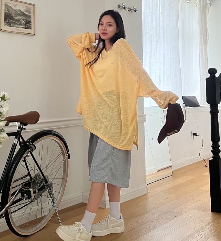 끌 벅지韓國代購㊣女裝新品時尚人氣休閑熱賣職業25春夏長袖T恤Pull Buck長袖T恤圖色2