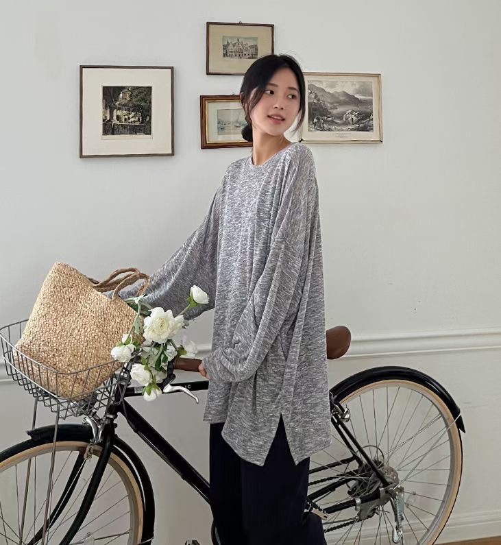 끌 벅지韓國代購㊣女裝新品時尚人氣休閑熱賣職業25春夏長袖T恤Pull Buck長袖T恤圖色5