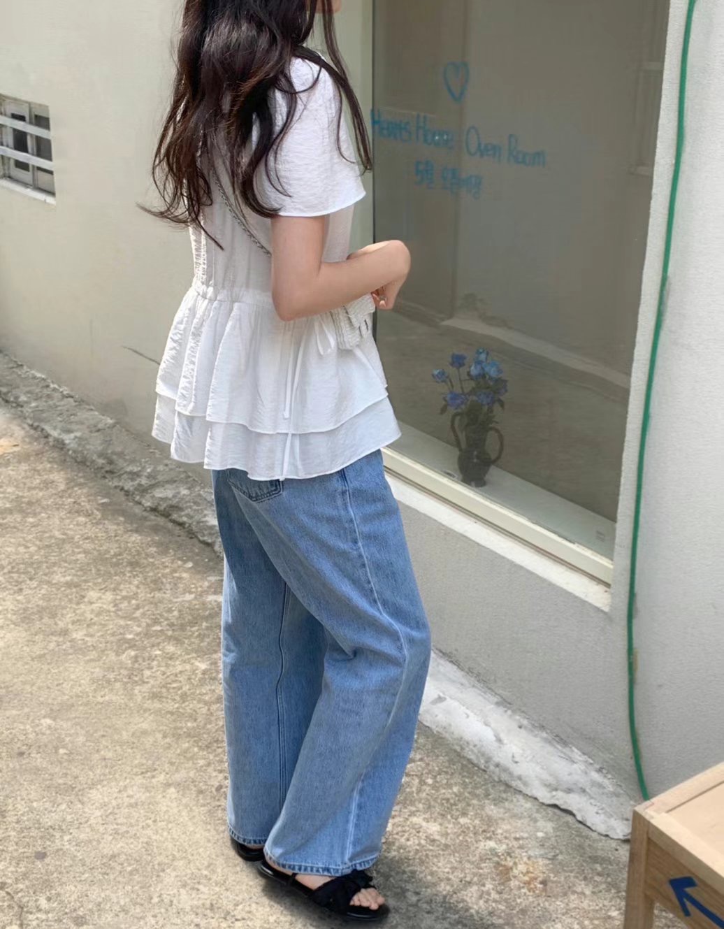 Y.BUTTERFIY韓國直郵㊣女士新款25春夏人氣時尚襯衫蕾絲衫Y.BUTTERFIY襯衫/蕾絲衫