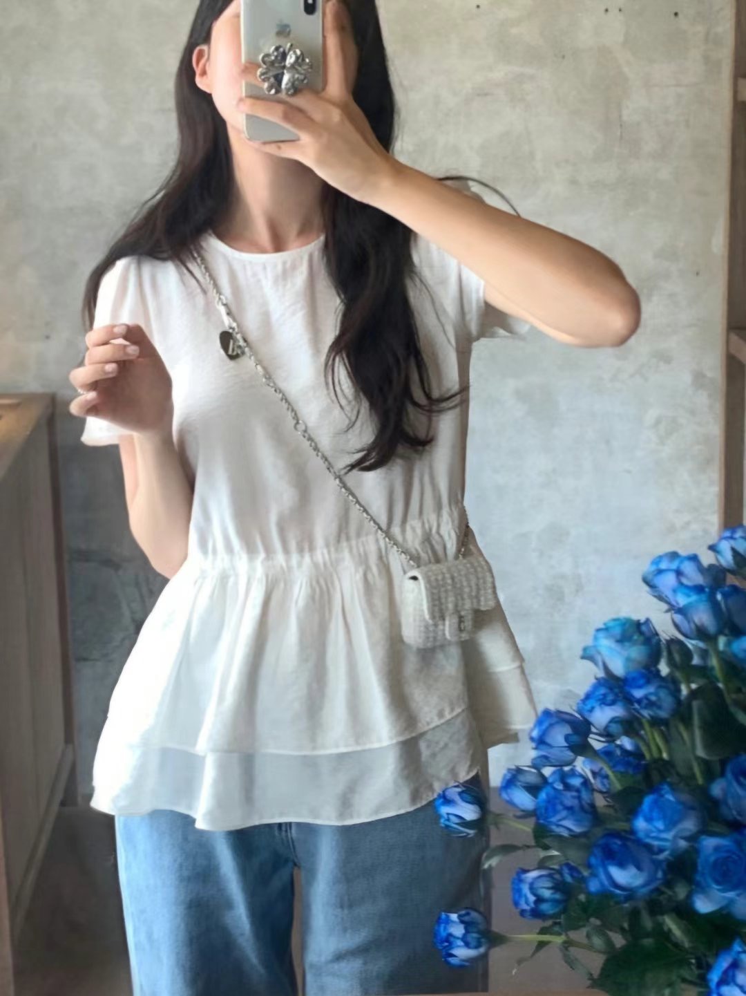 Y.BUTTERFIY韓國直郵㊣女士新款25春夏人氣時尚襯衫蕾絲衫Y.BUTTERFIY襯衫/蕾絲衫
