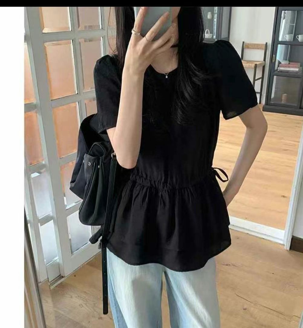 Y.BUTTERFIY韓國直郵㊣女士新款25春夏人氣時尚襯衫蕾絲衫Y.BUTTERFIY襯衫/蕾絲衫圖色2