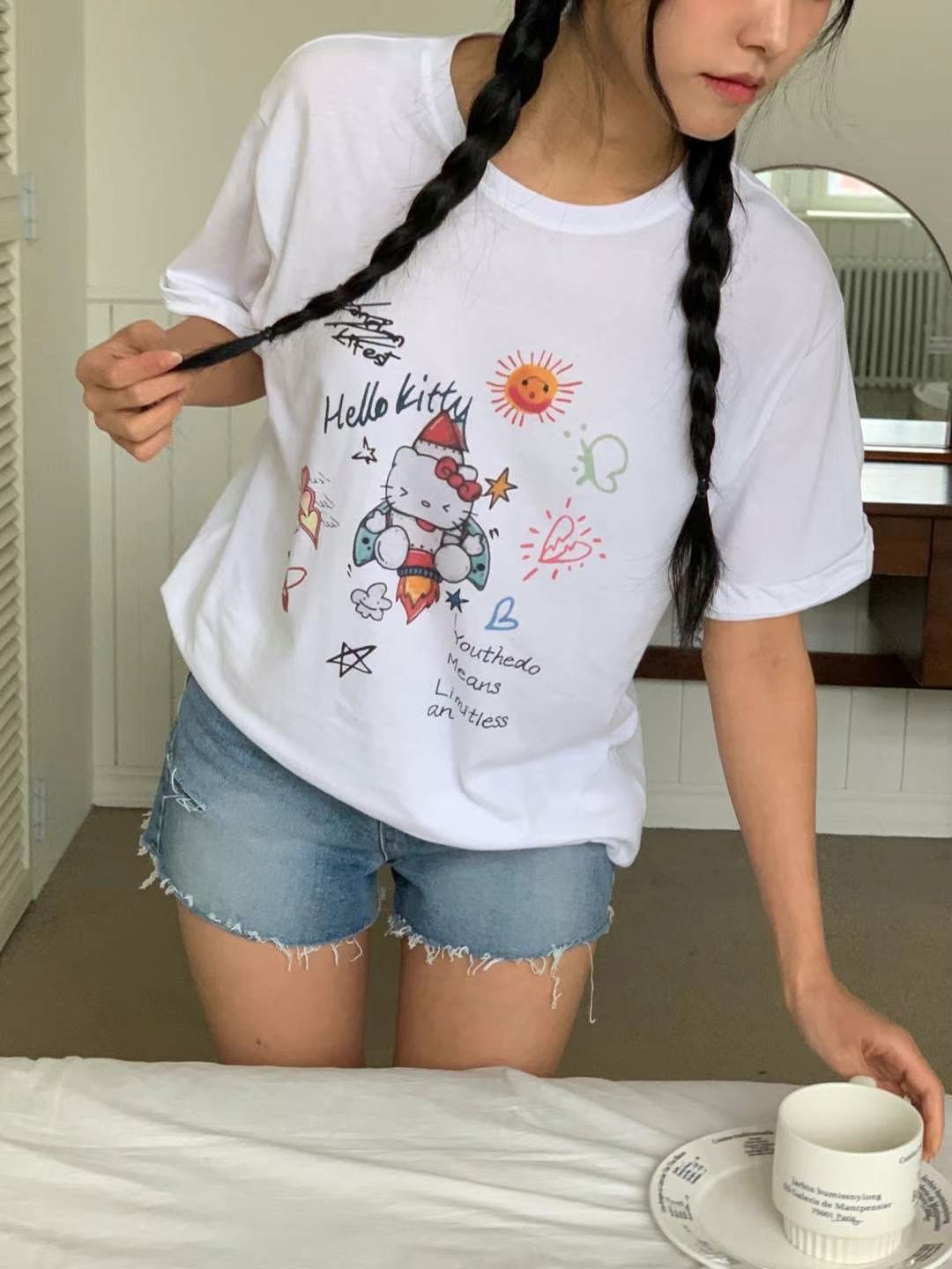 FIRST MOON東大門㊣代購女裝新款職業熱賣人氣時尚休閑T恤FIRST MOONT恤