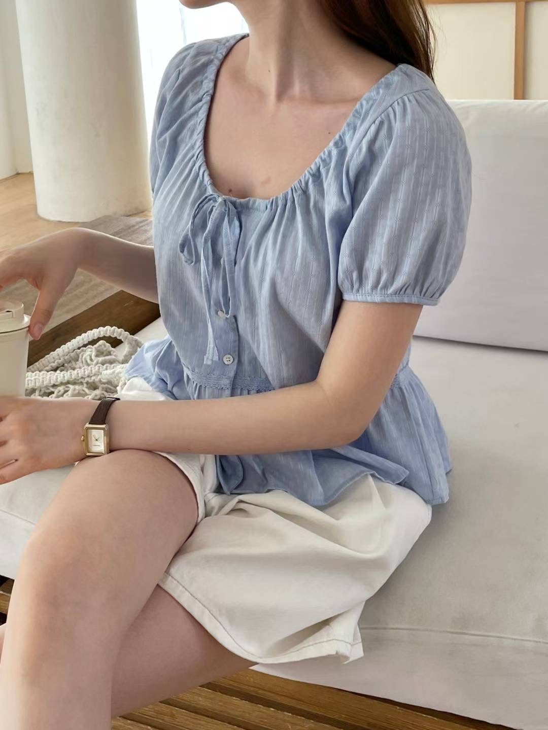 ANNSTORY-앤스토리-T東大門㊣實拍女士新款熱賣襯衫蕾絲衫ANNSTORY襯衫/蕾絲衫