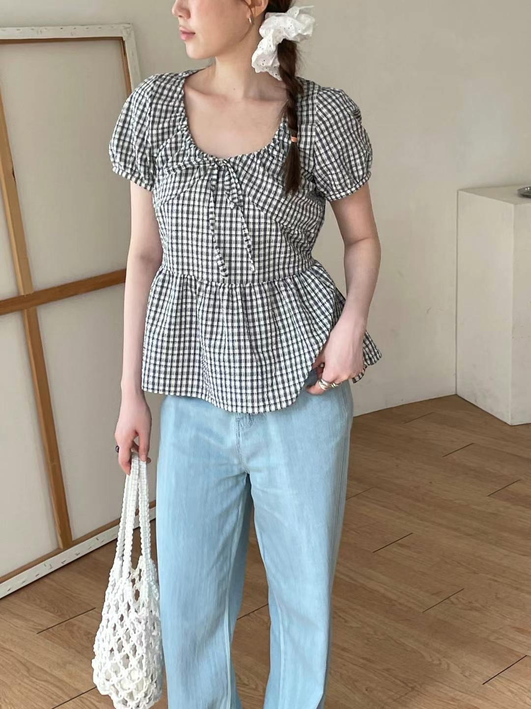 ANNSTORY-앤스토리-T韓國代購㊣女裝新款職業真品襯衫蕾絲衫ANNSTORY襯衫/蕾絲衫圖色1