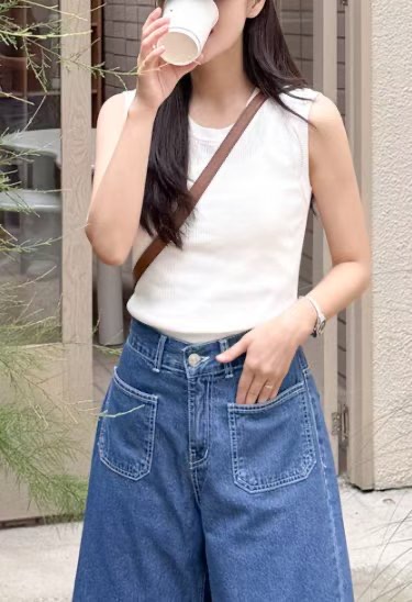 ANDANTE東大門㊣實拍女裝新品推薦休閑時尚熱賣25春夏吊帶背心ANDANTE吊帶/背心圖色1
