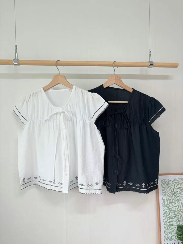 EROOM韓國代購㊣女裝新品職業25春夏時尚休閑熱賣襯衫蕾絲衫EROOM襯衫/蕾絲衫