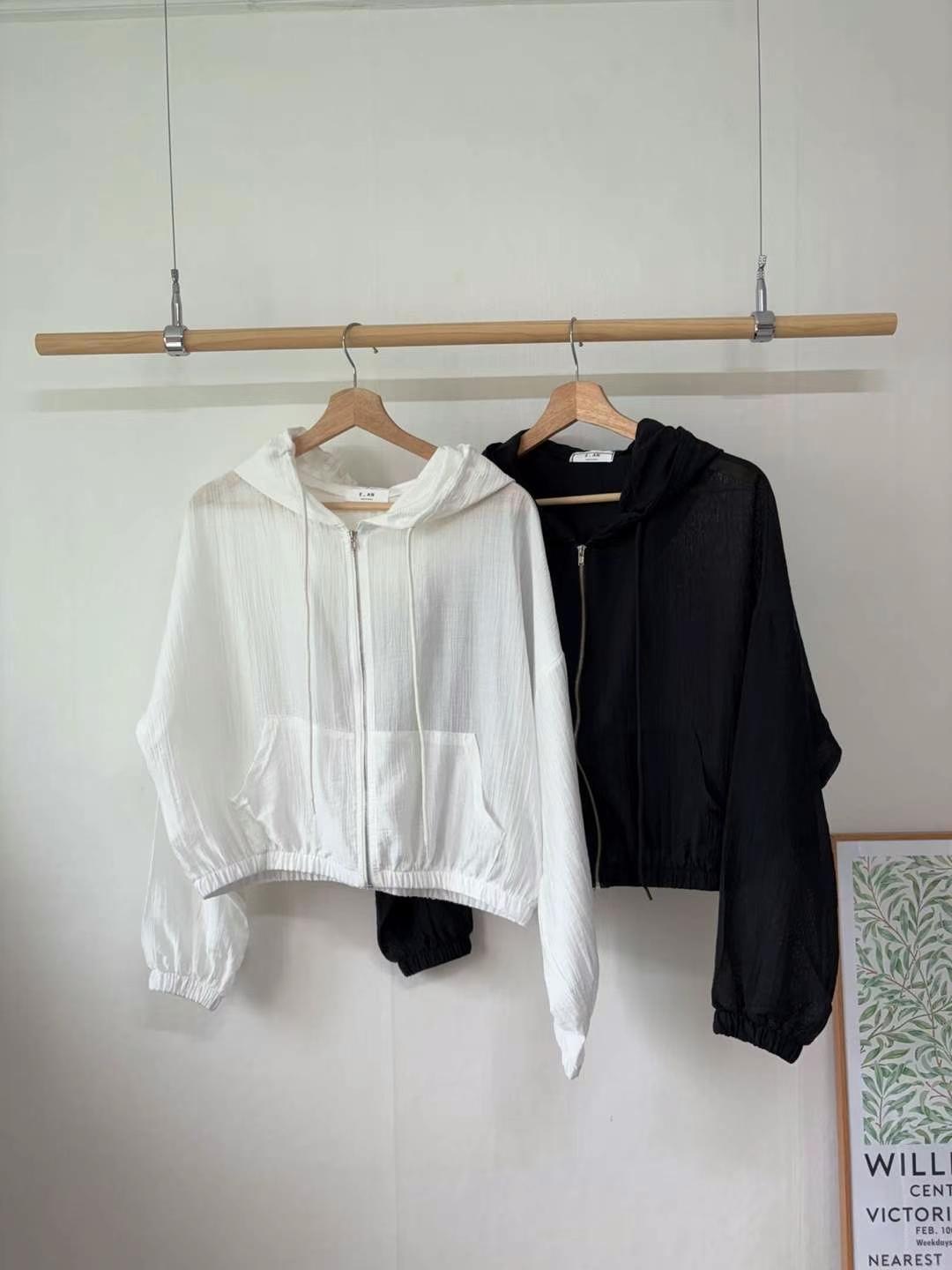 EROOM東大門㊣直郵女士新品25春夏時尚休閑熱賣職業夾克拉鏈EROOM夾克圖色2左二色