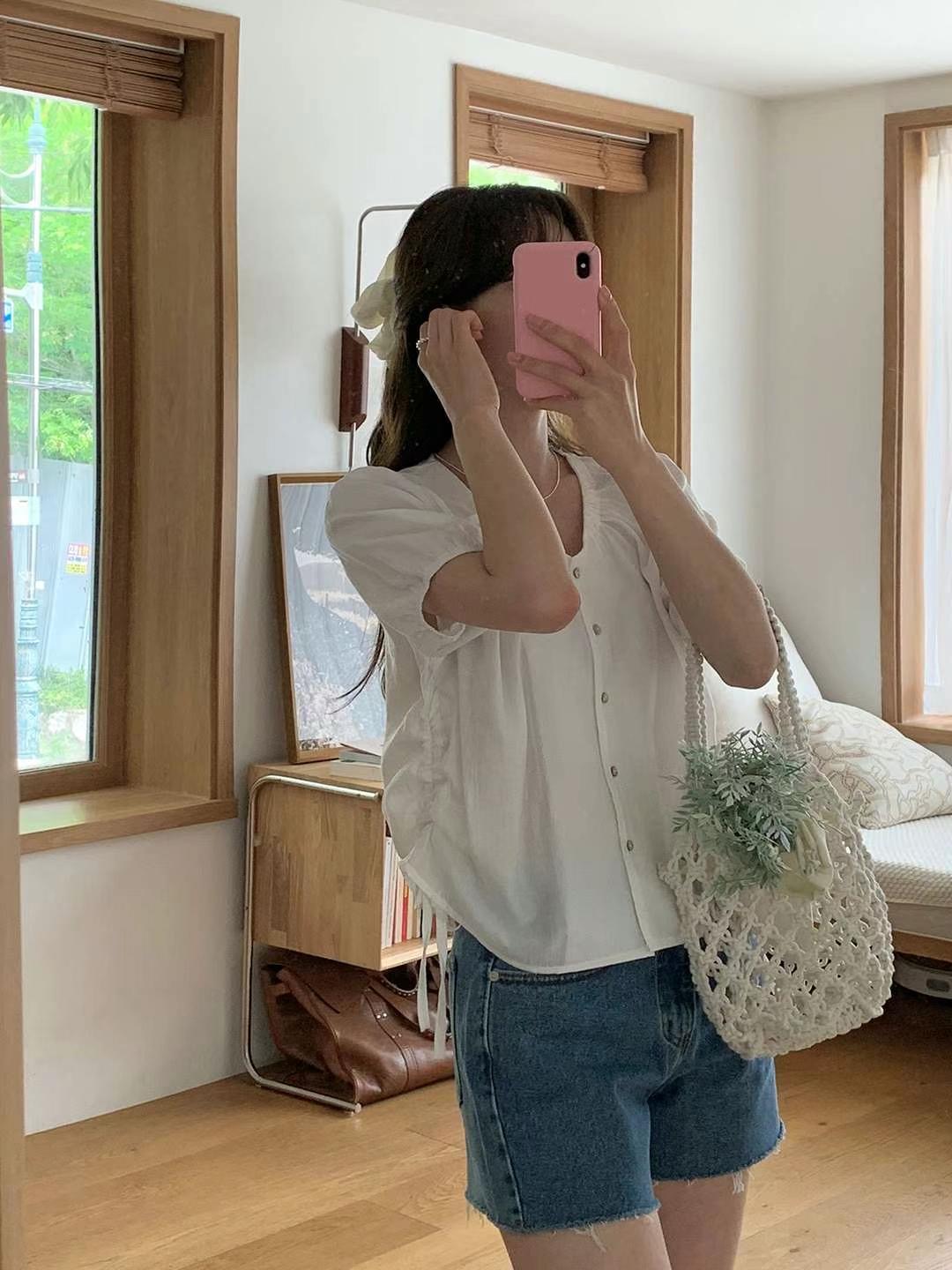 EROOM東大門㊣直郵女士新款時尚人氣25春夏休閑熱賣襯衫蕾絲衫EROOM襯衫/蕾絲衫