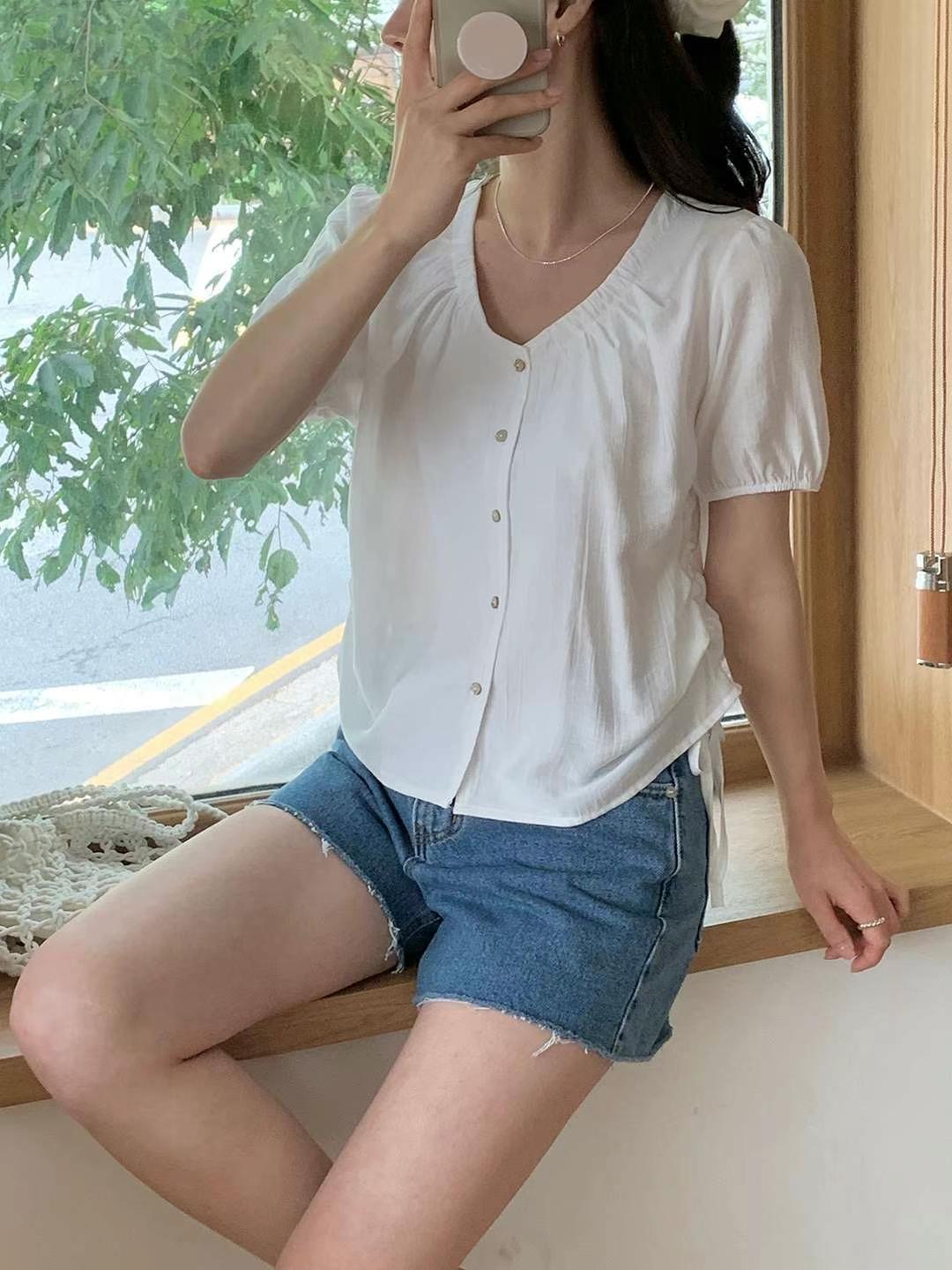 EROOM東大門㊣直郵女士新款時尚人氣25春夏休閑熱賣襯衫蕾絲衫EROOM襯衫/蕾絲衫