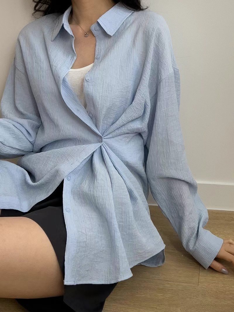 EROOM韓國代購㊣女裝新款25春夏休閑人氣真品熱賣襯衫蕾絲衫EROOM襯衫/蕾絲衫