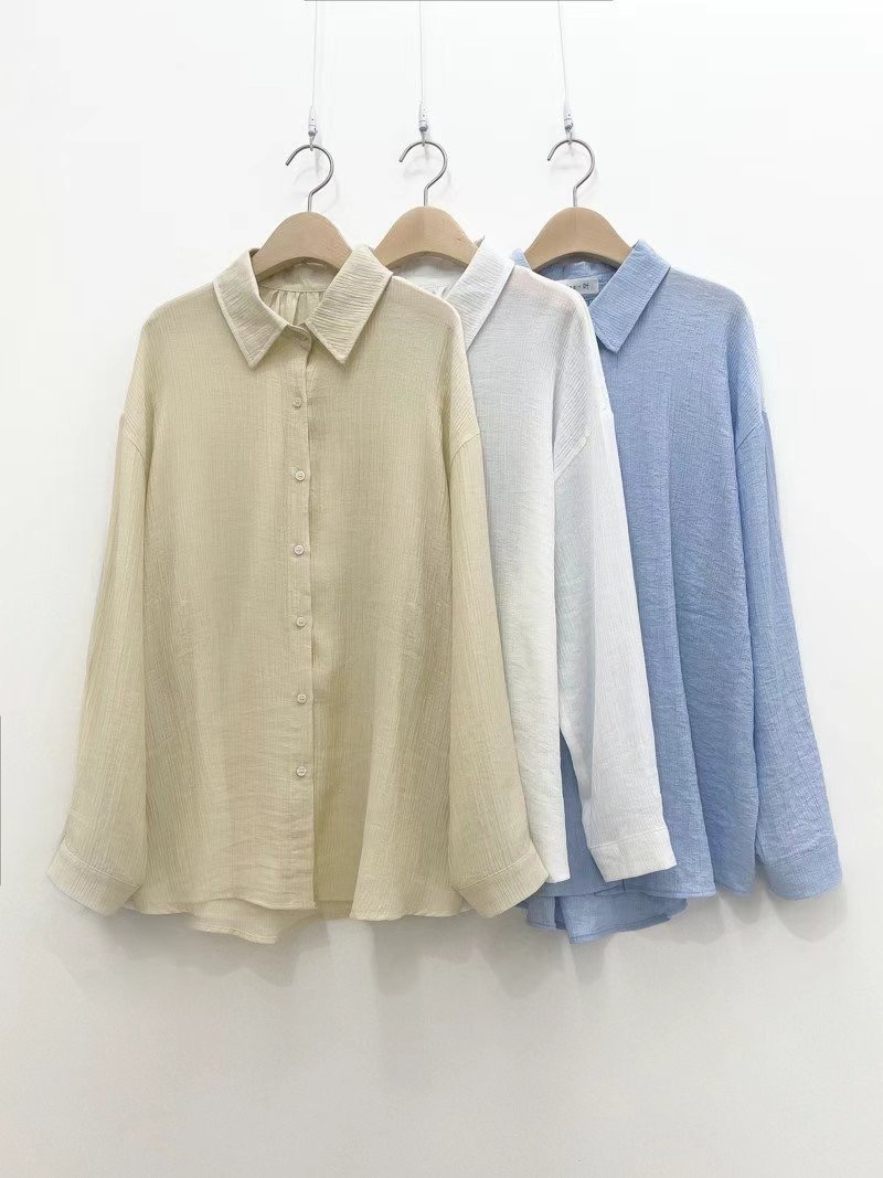 EROOM韓國代購㊣女裝新款25春夏休閑人氣真品熱賣襯衫蕾絲衫EROOM襯衫/蕾絲衫圖色2左二色