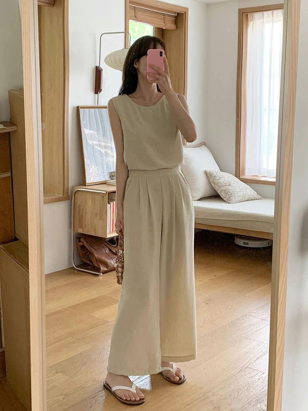 EROOM東大門㊣實拍女裝新款推薦時尚休閑真品熱賣25春夏套裝套裝EROOM套裝圖色1