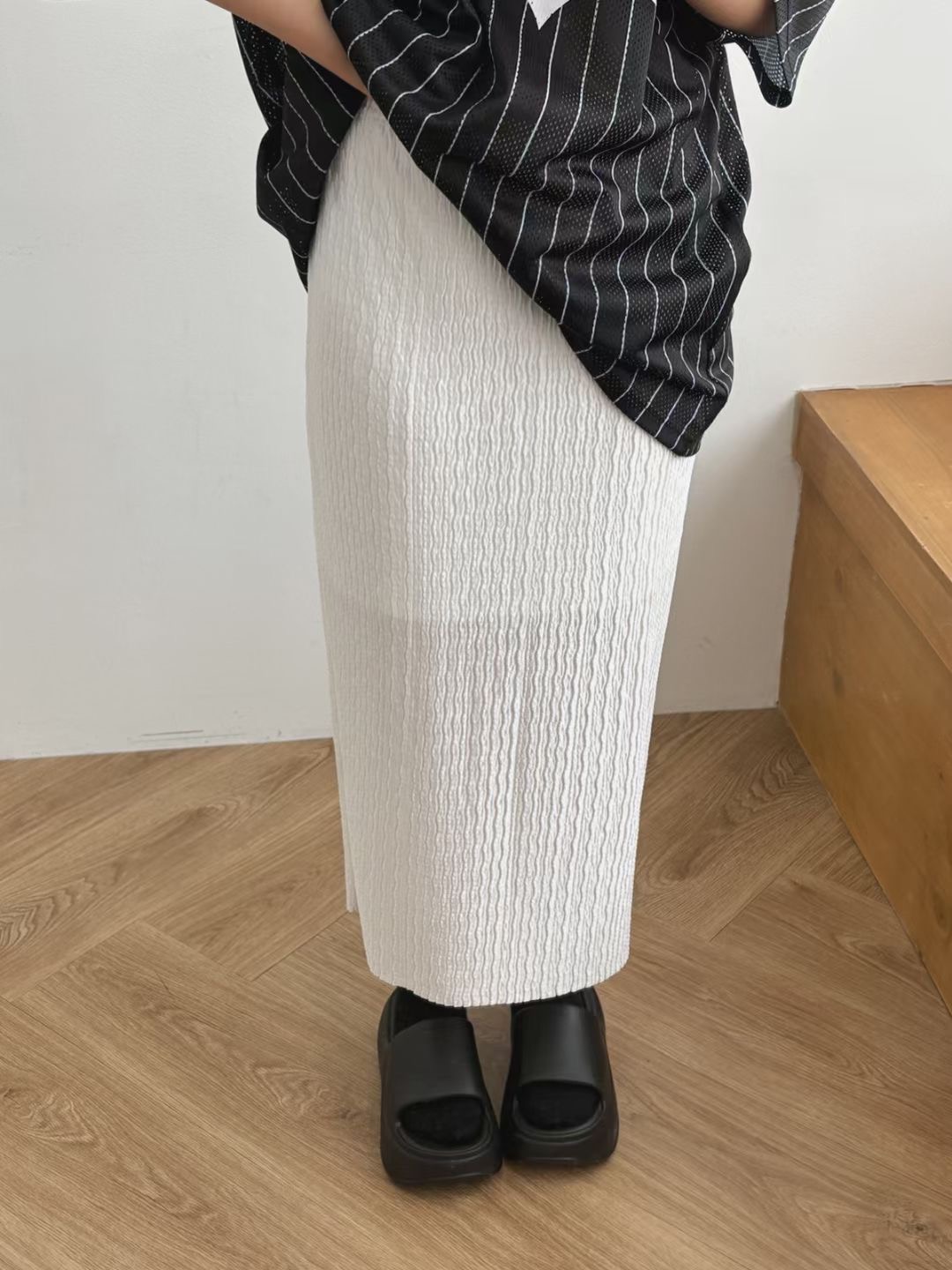 끌 벅지東大門㊣實拍女士新款25春夏推薦時尚職業真品長裙Pull Buck長裙圖色3