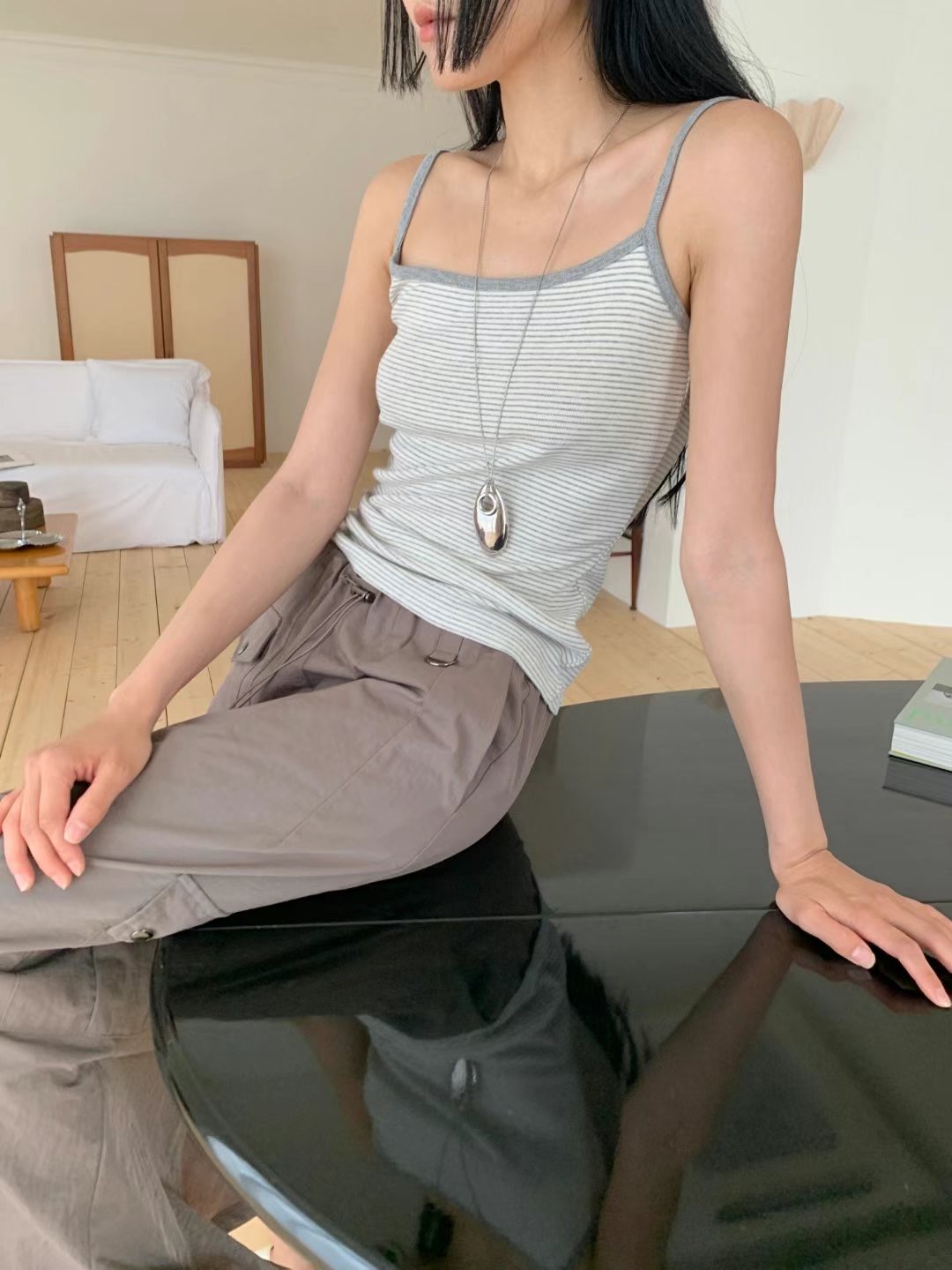 DIPPING東大門㊣實拍女士新款休閑推薦人氣熱賣真品吊帶背心DIPPING吊帶/背心