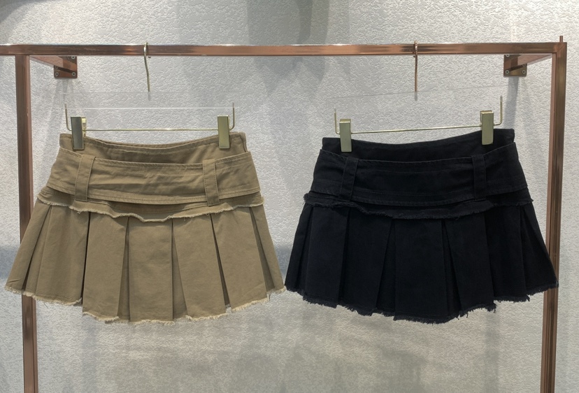 SYMBOL韓國代購㊣女裝新款真品熱賣職業人氣短裙含腰帶百褶SYMBOL短裙