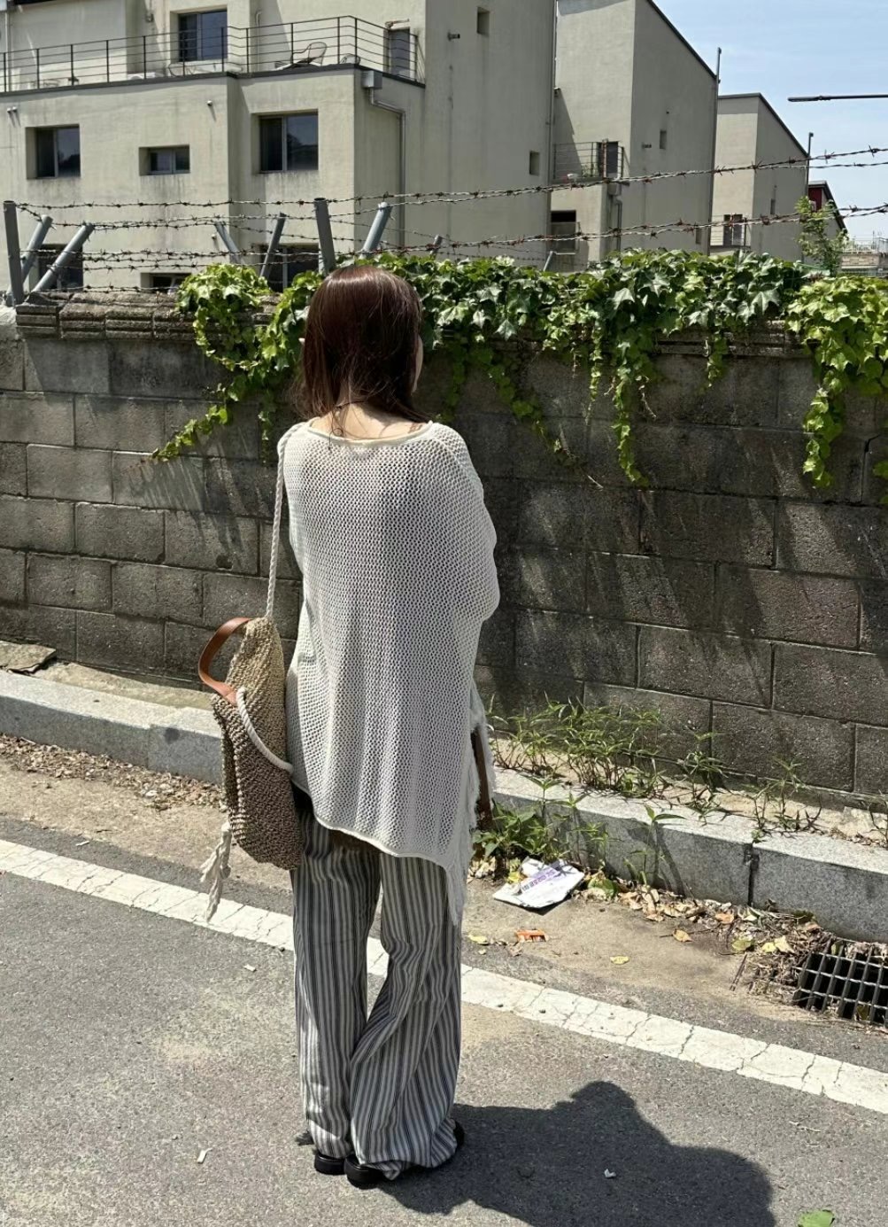 SPARK東大門㊣代購女裝新款人氣推薦25春夏職業時尚針織衫流蘇SPARK針織衫