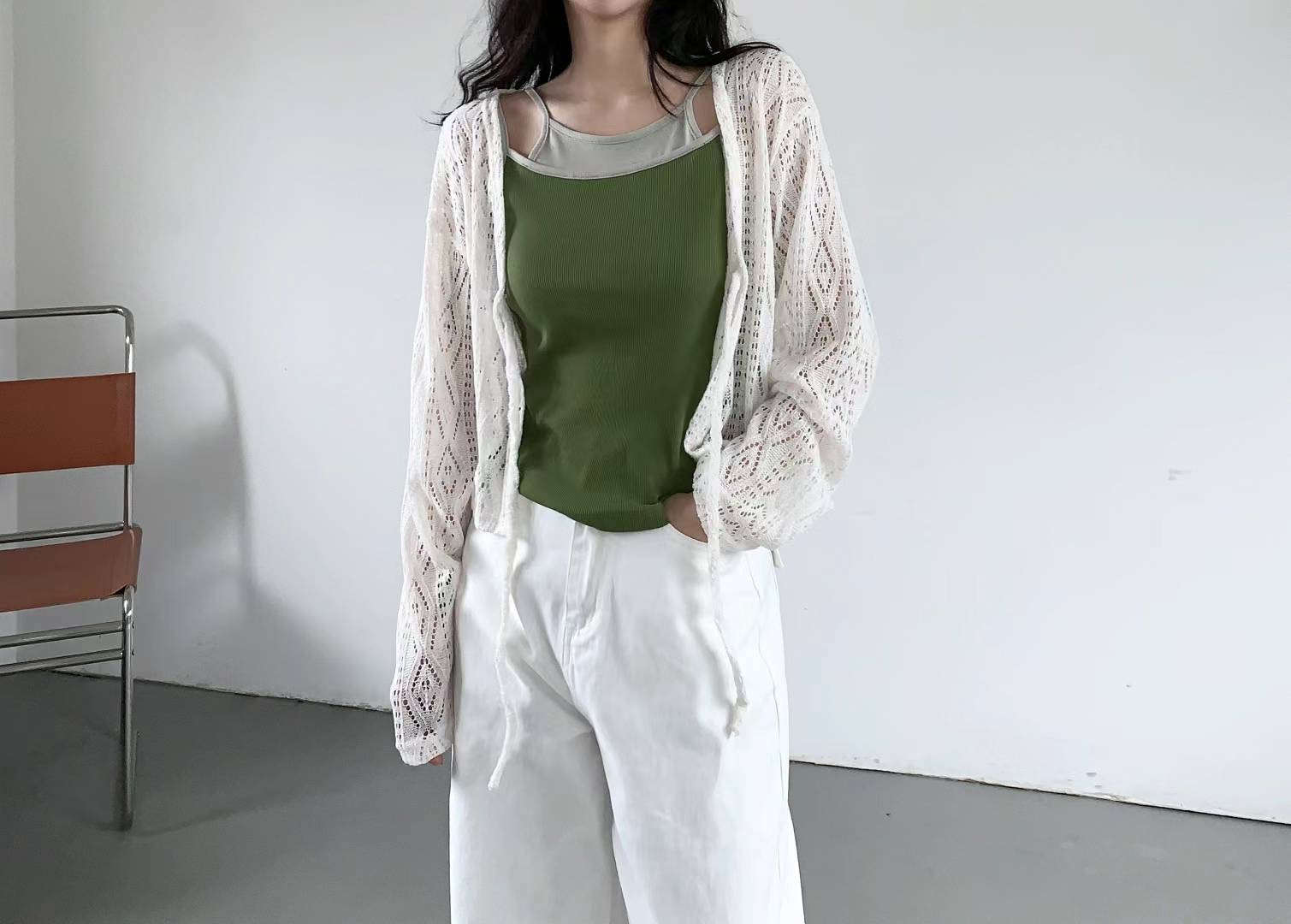 DINO東大門㊣代購女裝新品熱賣職業時尚25春夏吊帶背心假兩件DINO吊帶/背心