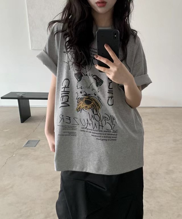 DINO韓國直郵㊣女士新款休閑推薦時尚職業真品人氣25春夏T恤DINOT恤圖色2