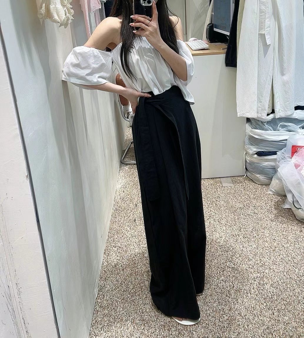 MY YOUNG東大門㊣直郵女裝新款25春夏休閑推薦職業人氣休閑褲OUNCE休閑褲圖色2