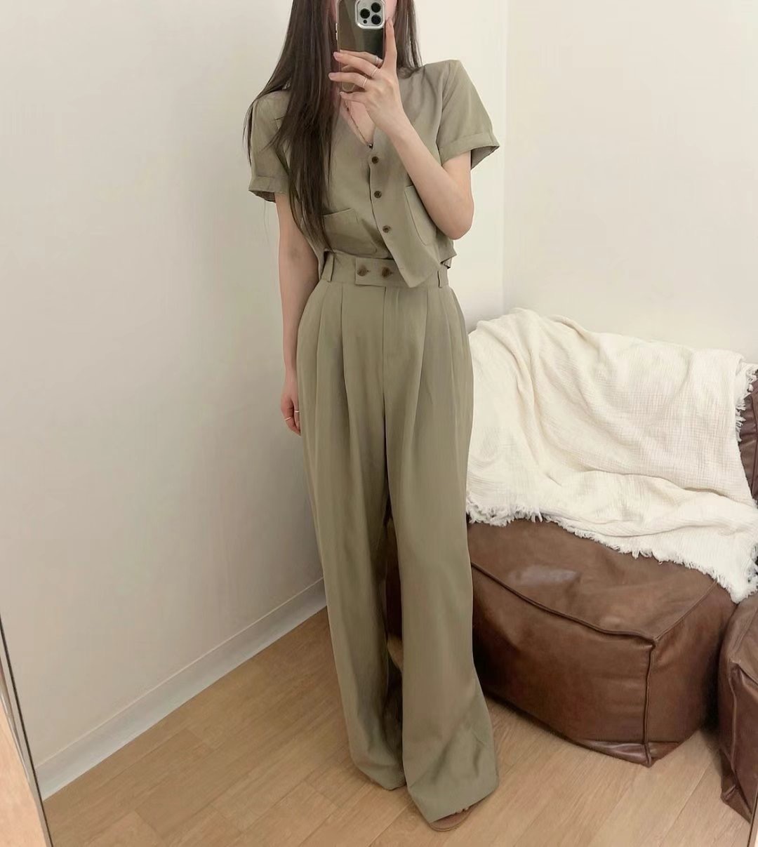 MY YOUNG韓國代購㊣女裝新款人氣推薦真品時尚休閑職業休閑褲OUNCE休閑褲圖色2