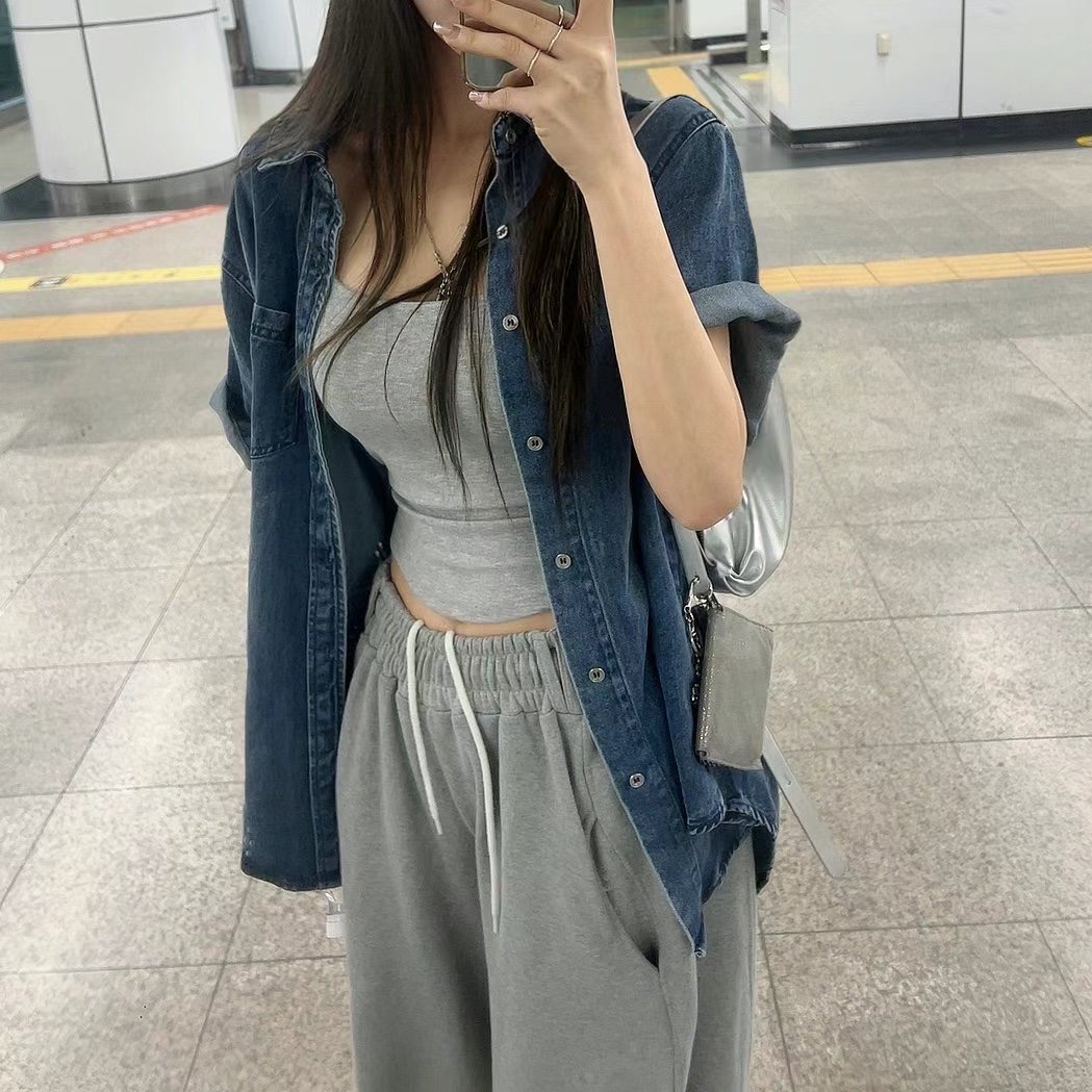 MY YOUNG東大門㊣代購女士新品25春夏職業推薦夾克寬松牛仔OUNCE夾克
