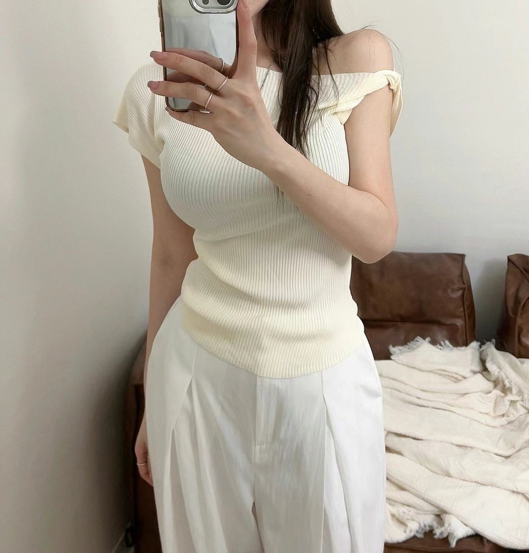 MY YOUNG東大門㊣直郵女裝新品熱賣真品職業時尚休閑針織衫OUNCE針織衫圖色2