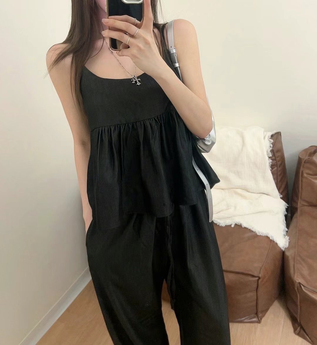 MY YOUNG東大門㊣實拍女士新款職業時尚人氣真品休閑吊帶背心OUNCE吊帶/背心圖色2